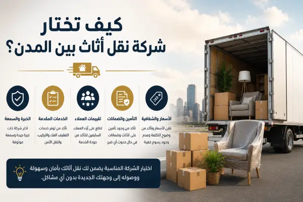 كيف تختار شركة نقل أثاث بين المدن؟